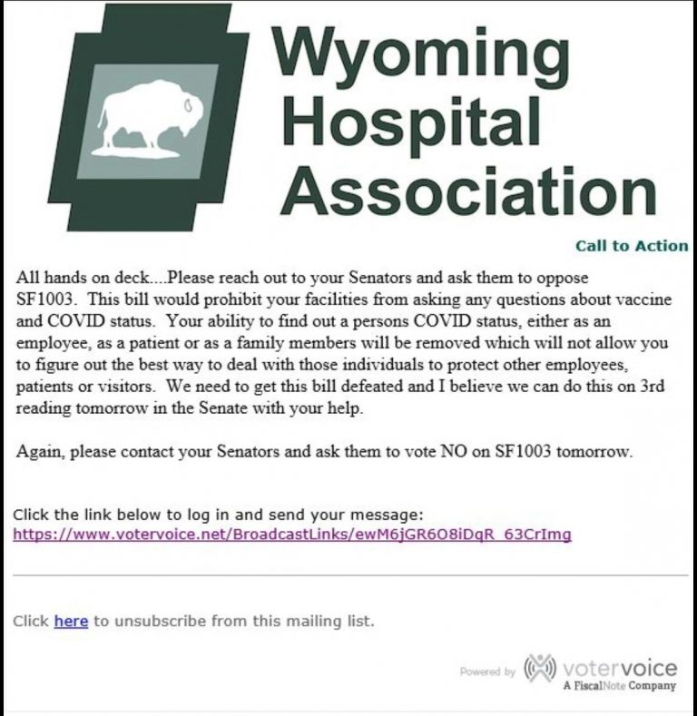 Wyoming Hospital Association’s Dirty Deeds EXPOSED!