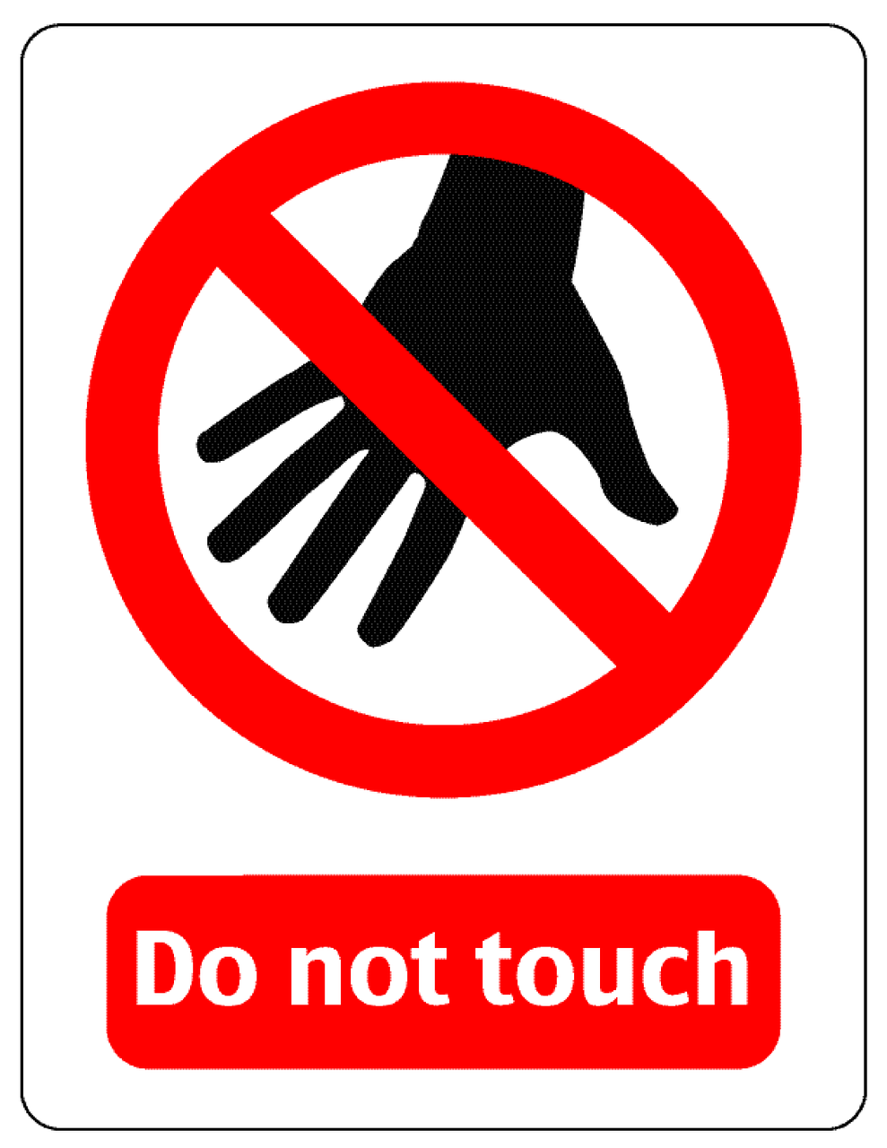 warning, hand, off