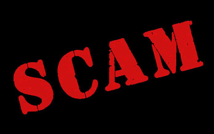 scam, fraud, stamp