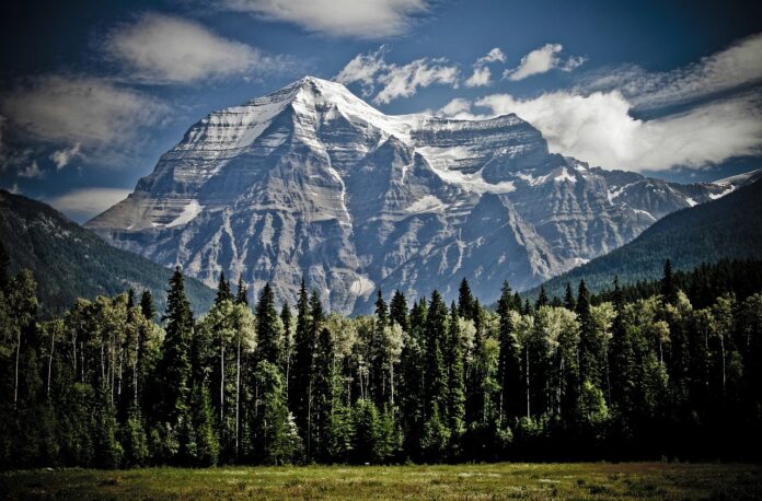 mountain, rocks, mount robson